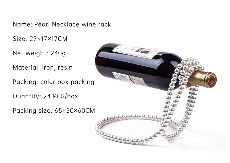 Pearl Necklace Stainless Steel Wine Rack Wine Pedestal Clamp Holder