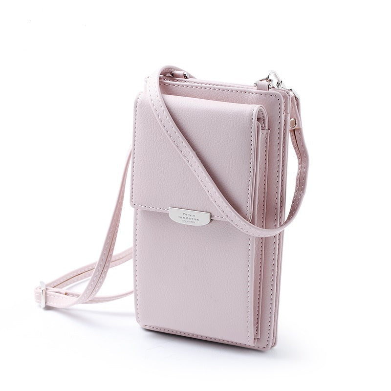 Women's Casual Wallet Brand Cell Phone Wallet Big Card Holders Wallet Handbag Purse Clutch Messenger Shoulder Straps Bag