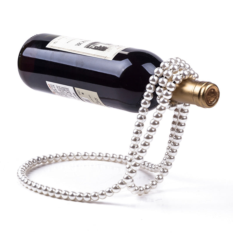 Pearl Necklace Stainless Steel Wine Rack Wine Pedestal Clamp Holder