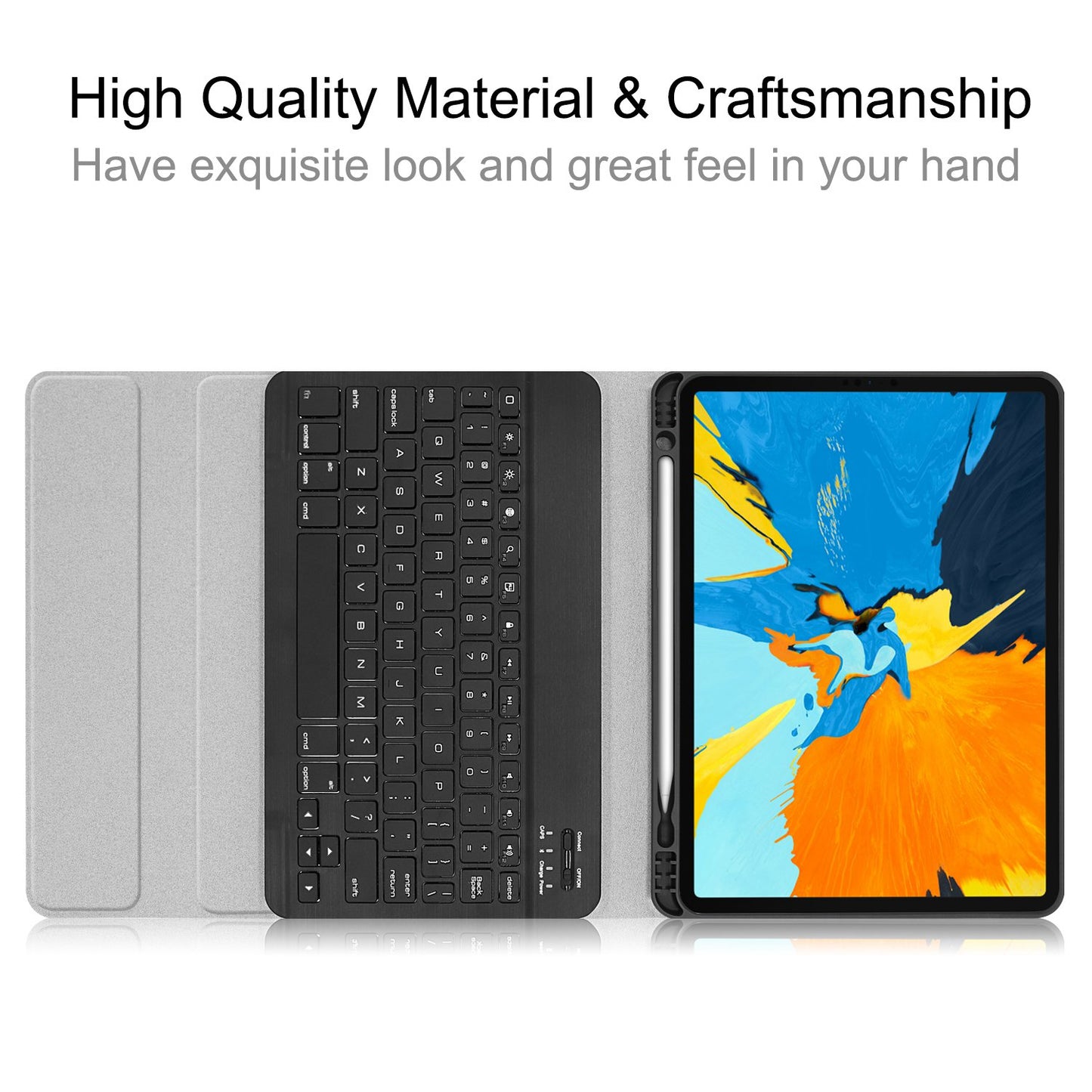 For iPad Smart Sleep Tablet Bluetooth Keyboard Case Air1/2 Ipad Pro 9.7/Ipad 9.7(2017/2018)