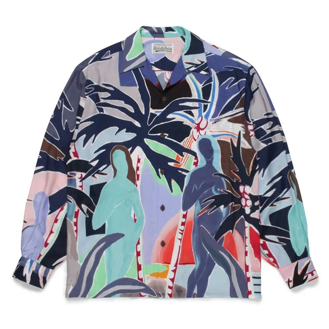 Coconut Tree Hawaii Long Sleeve Shirt for Men