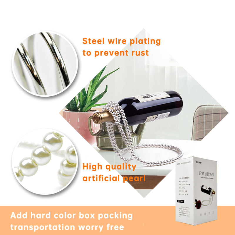 Pearl Necklace Stainless Steel Wine Rack Wine Pedestal Clamp Holder