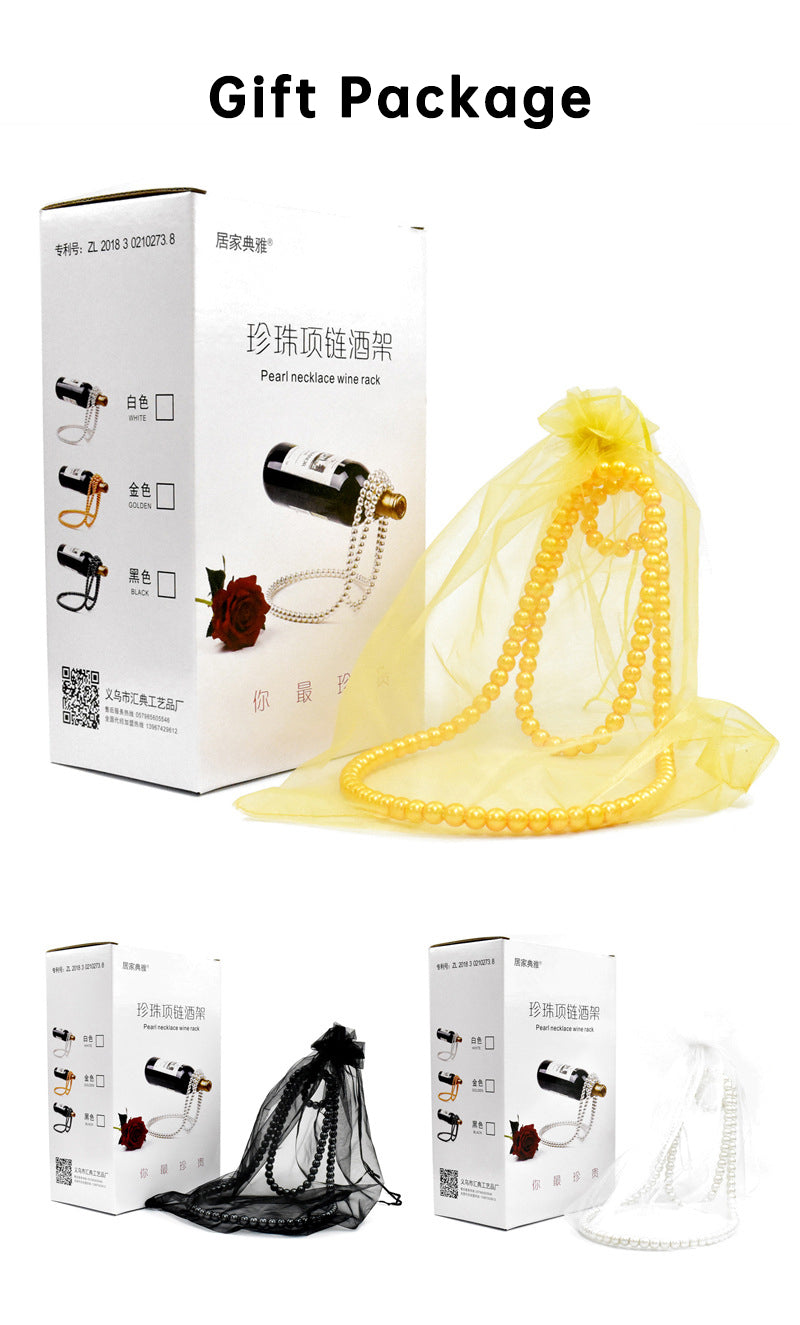 Pearl Necklace Stainless Steel Wine Rack Wine Pedestal Clamp Holder