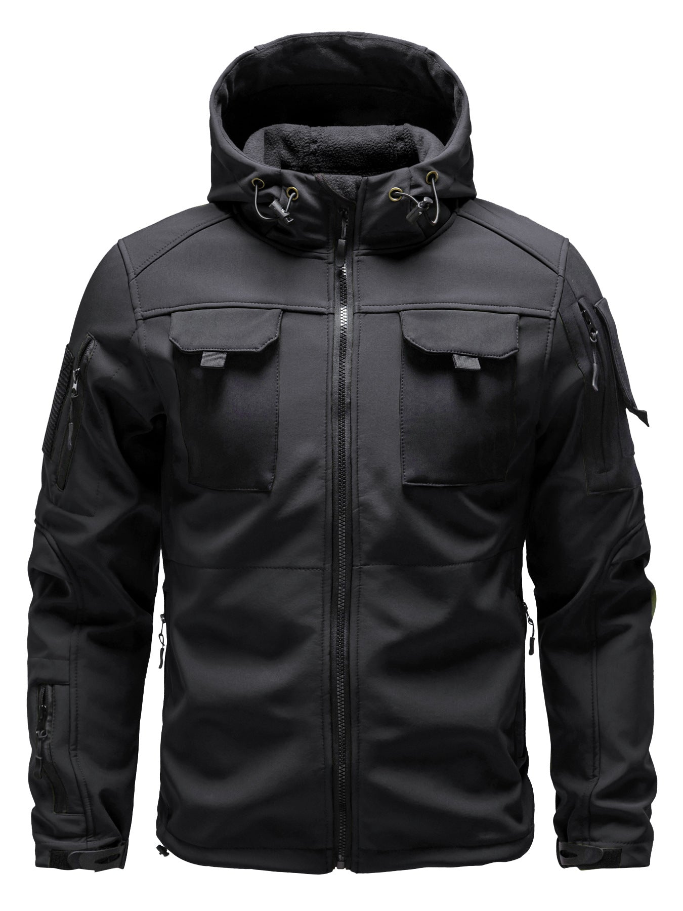 Tactical jacket for men-thick and warm outdoor military enthusiast waterproof hooded mountaineering suit
