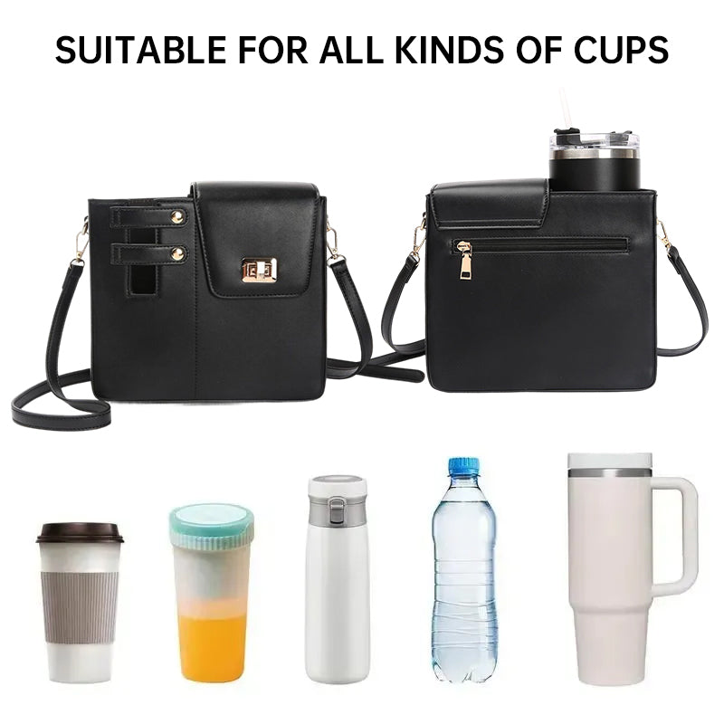 Outdoor Purse Cup Holder Bag for Stanley,Crossbody Water Bottle Bag-for Most Water Bottles