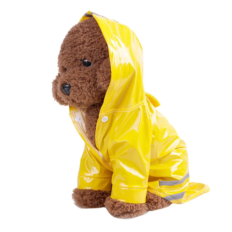 Summer Outdoor Puppy Pet Rain Coat Hoody Waterproof Jackets PU Raincoat for Dogs Cats Apparel Clothes