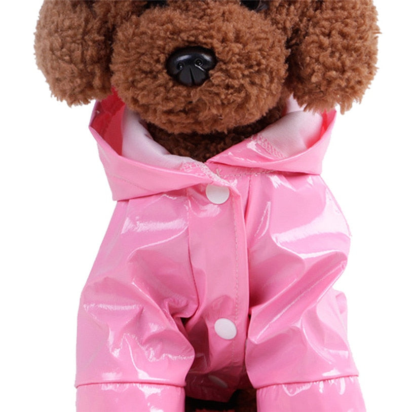 Summer Outdoor Puppy Pet Rain Coat Hoody Waterproof Jackets PU Raincoat for Dogs Cats Apparel Clothes