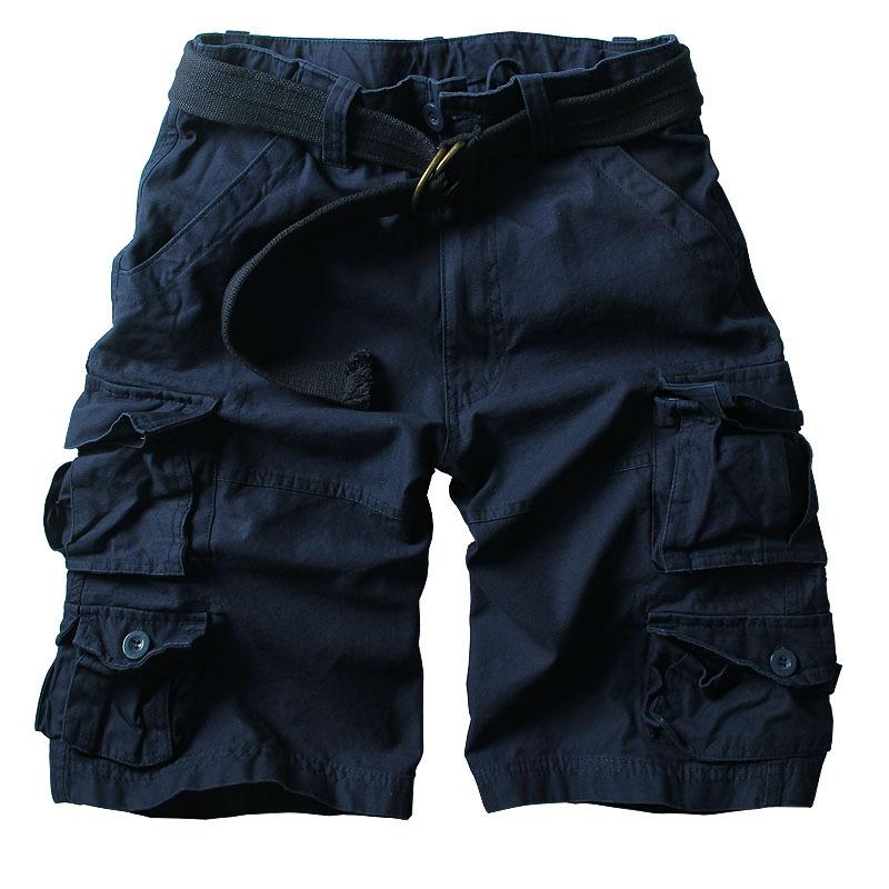 Men's Casual Loose Knee-length Mens Cargo Shorts