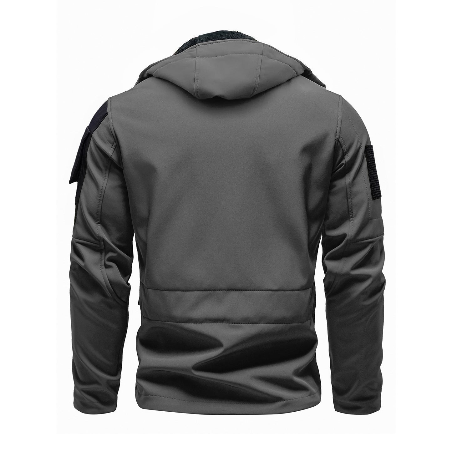 Tactical jacket for men-thick and warm outdoor military enthusiast waterproof hooded mountaineering suit