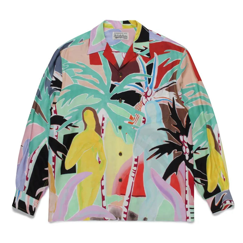 Coconut Tree Hawaii Long Sleeve Shirt for Men