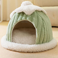 Toast bread pet open semi closed bed for cats and dogs