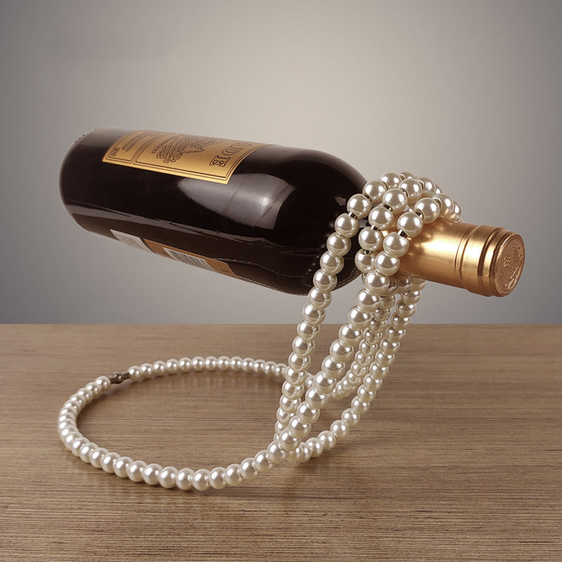 Pearl Necklace Stainless Steel Wine Rack Wine Pedestal Clamp Holder