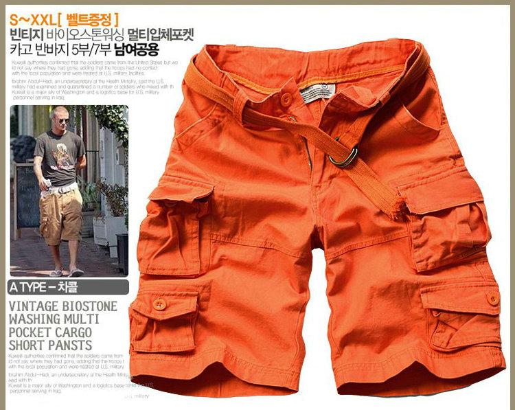 Men's Casual Loose Knee-length Mens Cargo Shorts