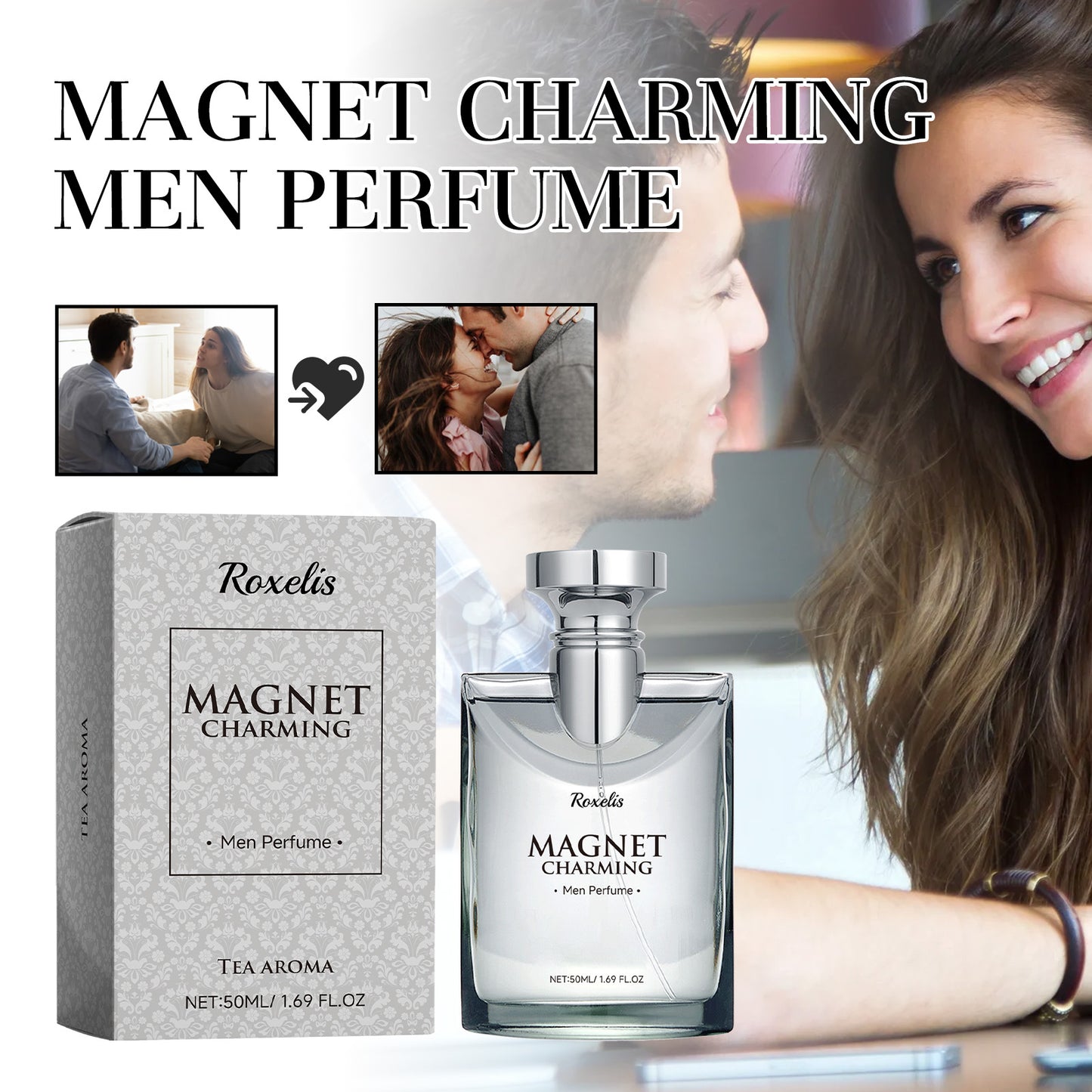 Roxelis Magnet Charming Men Perfume Tea Fragrance Natural Fresh Fragrance