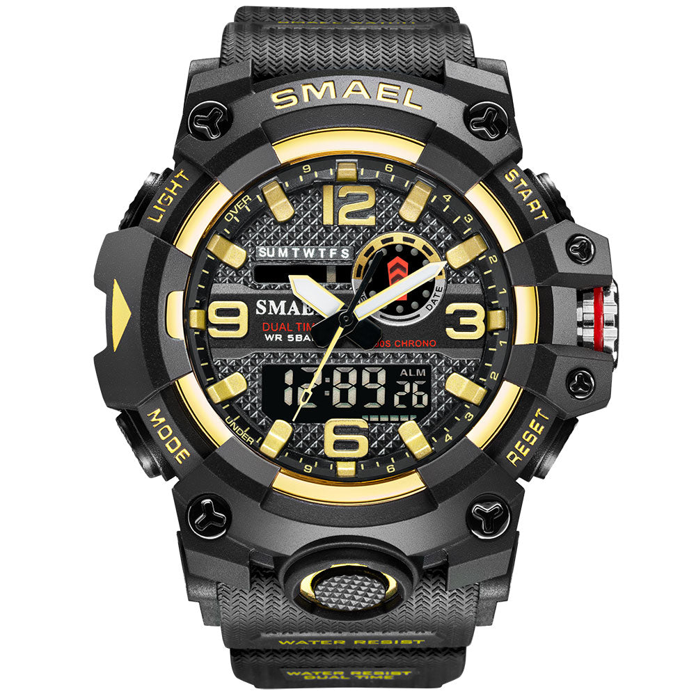 SMAEL 8035 Men Sport Watches Dual Time Digital Watch Quartz 50m Waterproof Watch
