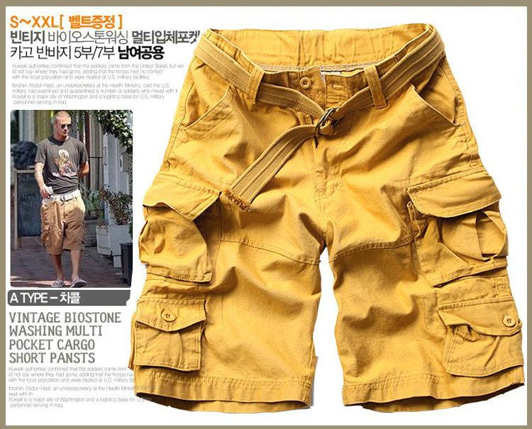 Men's Casual Loose Knee-length Mens Cargo Shorts