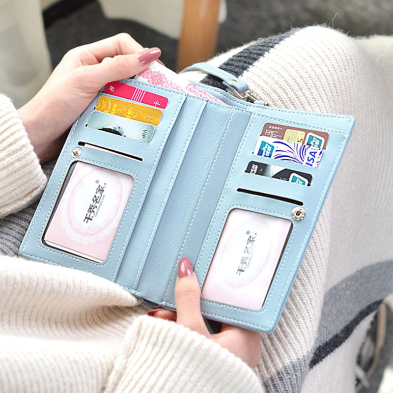 Women's Casual Wallet Brand Cell Phone Wallet Big Card Holders Wallet Handbag Purse Clutch Messenger Shoulder Straps Bag