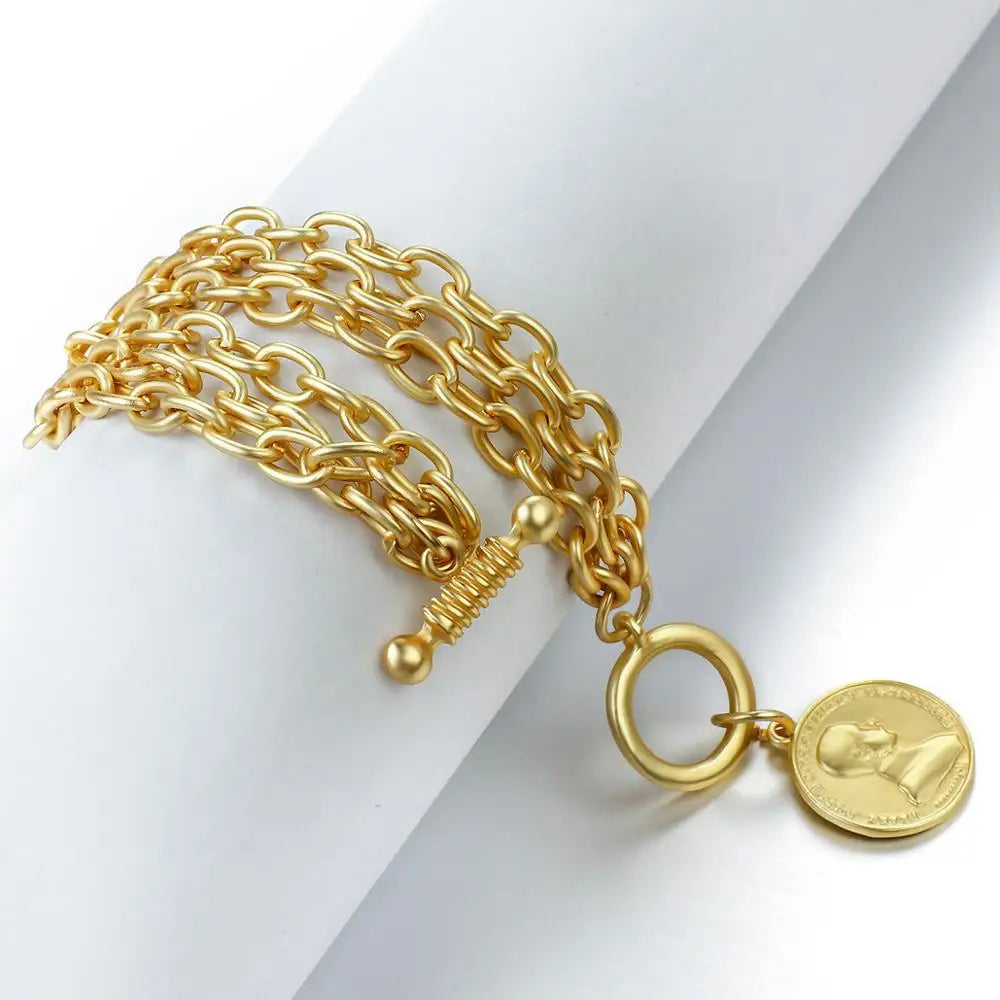 Charm Chain Stainless Steel Alloy Bracelets