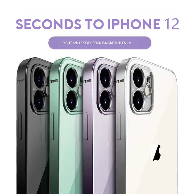 New Square Plating Soft Case For iPhone 11 Pro 11Pro Max Transparent Clear Phone Case Cover