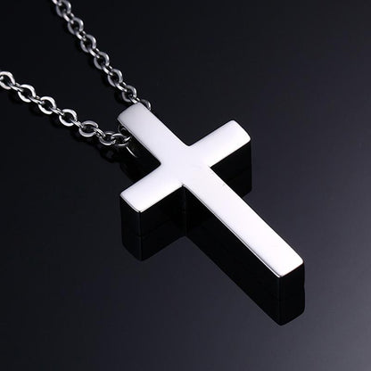 Vnox Classic Blank Cross Necklaces Prayer Christ Men Jewelry