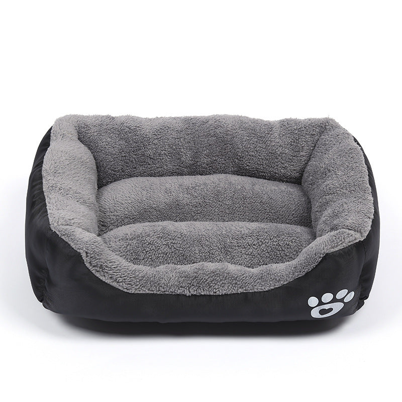 Soft and cozy fleece pet bed. Waterproof bottom.
