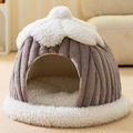 Toast bread pet open semi closed bed for cats and dogs
