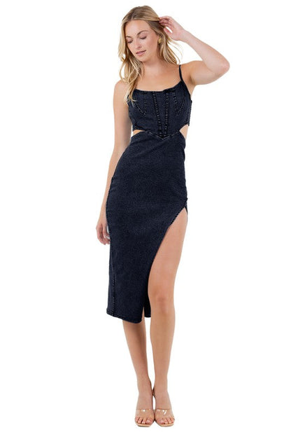 Women's Fashion Denim Maxi Dress