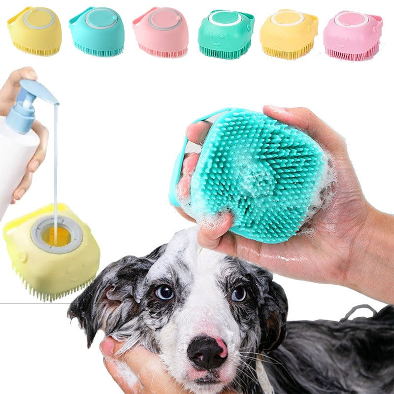 Pet shower brush dog massage grooming brush