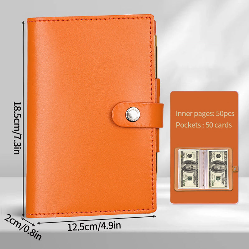Versatile 100 - envelope savings book. Doubles as banknote album, money - saving organizer & photocard holder