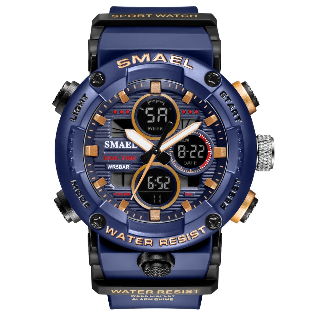 SMAEL 8038 Sport Watch Men Waterproof LED Digital Watches Stopwatch