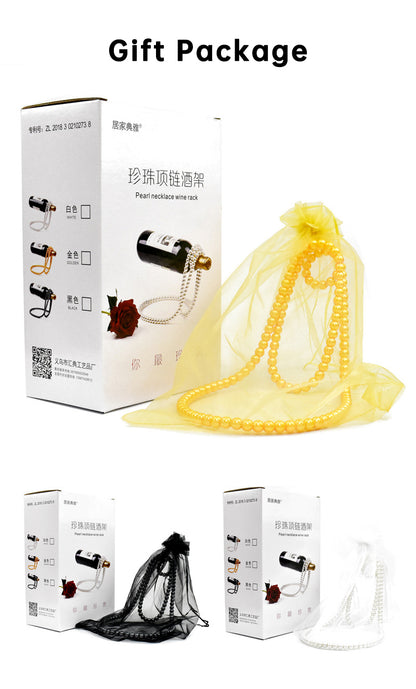 Pearl Necklace Stainless Steel Wine Rack Wine Pedestal Clamp Holder