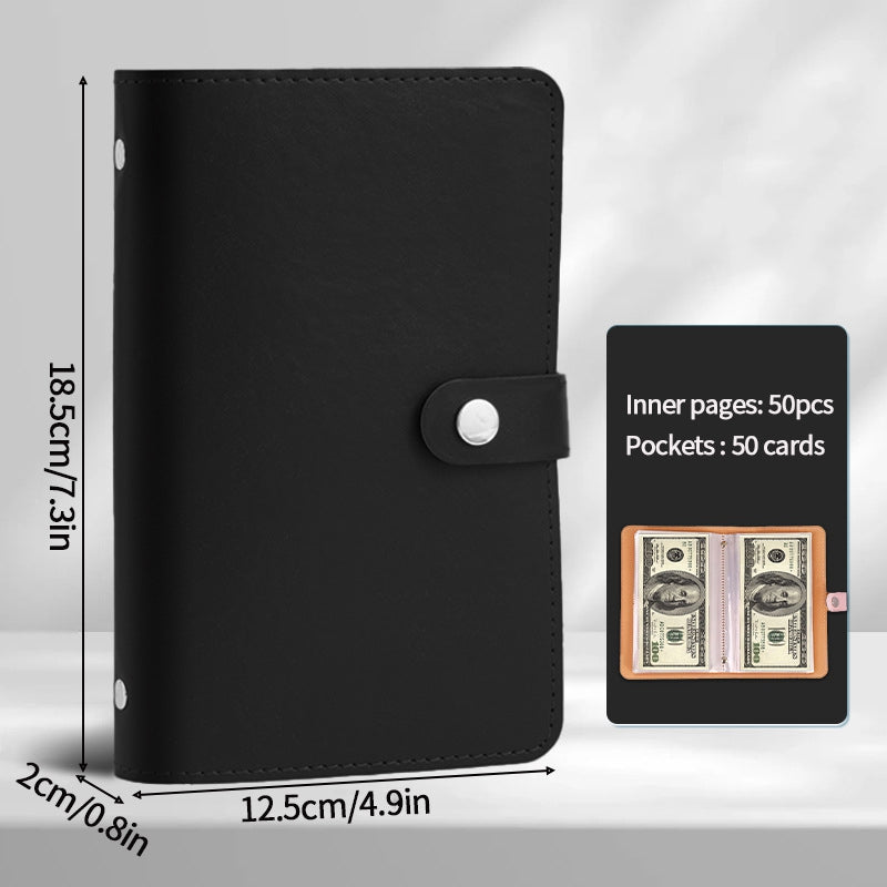 Versatile 100 - envelope savings book. Doubles as banknote album, money - saving organizer & photocard holder