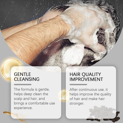 East Moon Men Bamboo Charcoal Black Hair Soap, Solid Hair Care, Clean Scalp, Smooth Black Hair Repair And Nourish Hair Roots