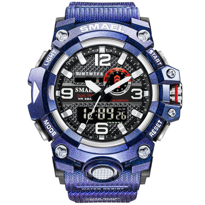 SMAEL 8035 Men Sport Watches Dual Time Digital Watch Quartz 50m Waterproof Watch