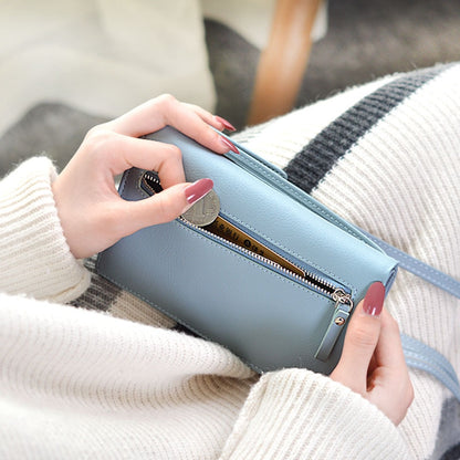 Women's Casual Wallet Brand Cell Phone Wallet Big Card Holders Wallet Handbag Purse Clutch Messenger Shoulder Straps Bag