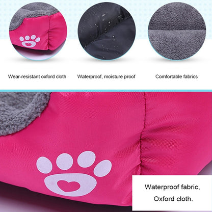 Soft and cozy fleece pet bed. Waterproof bottom.