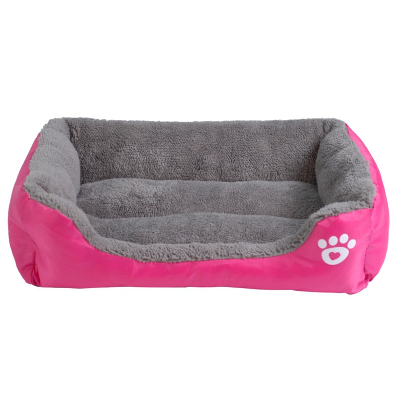 Pet Sofa Waterproof Bottom Soft Fleece Dog Bed