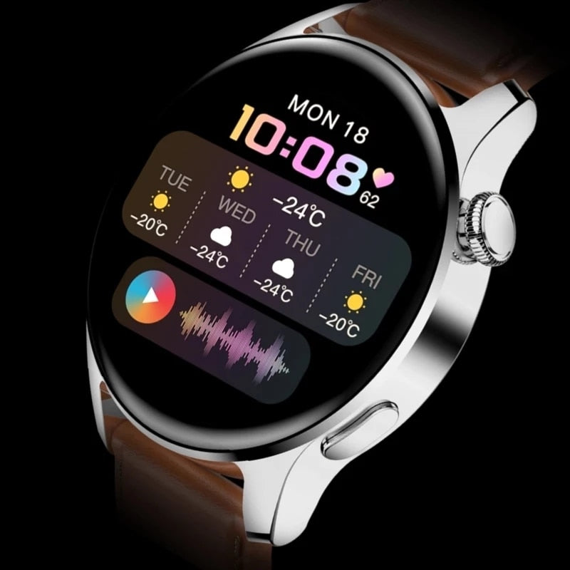 Men's Waterproof Sport Fitness Tracker Weather Display Bluetooth Call Smartwatch For Android IOS