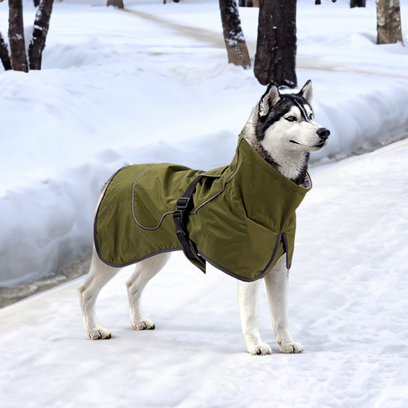 Waterproof Dog Jacket with Fleece Lining for Cold & Outdoor
