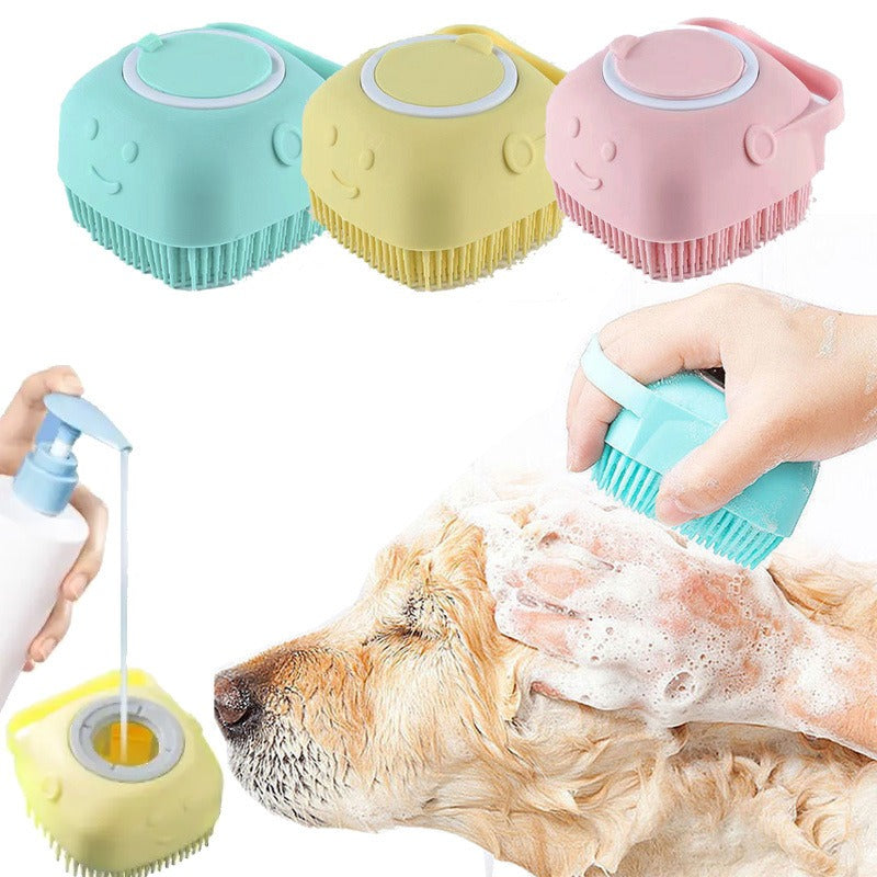 Pet shower brush dog massage grooming brush