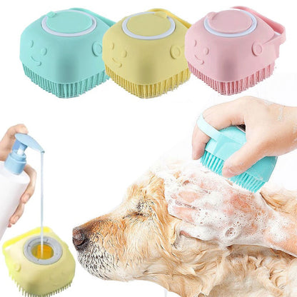 Pet shower brush dog massage grooming brush