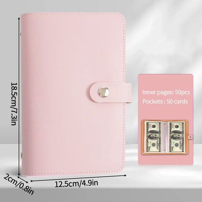Versatile 100 - envelope savings book. Doubles as banknote album, money - saving organizer & photocard holder