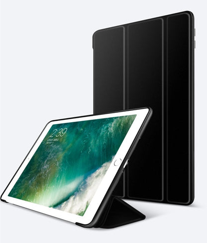Case For iPad 9.7 inch Soft silicone bottom+PU Leather Smart Cover Auto Sleep (2017-2018)