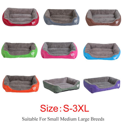 Pet Sofa Waterproof Bottom Soft Fleece Dog Bed