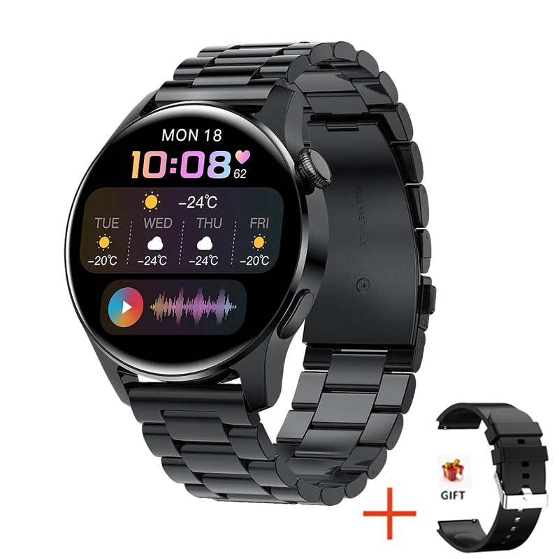 Men's Waterproof Sport Fitness Tracker Weather Display Bluetooth Call Smartwatch For Android IOS