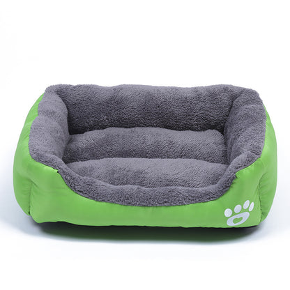 Soft and cozy fleece pet bed. Waterproof bottom.