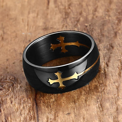 Vnox Separable Cross Ring for Men & Women