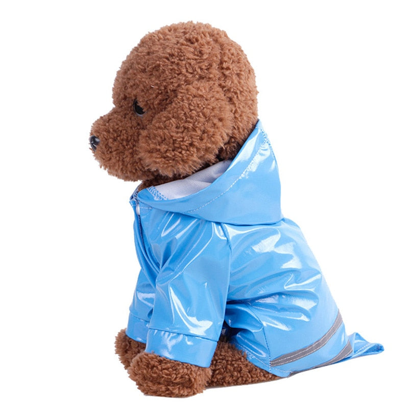 Summer Outdoor Puppy Pet Rain Coat Hoody Waterproof Jackets PU Raincoat for Dogs Cats Apparel Clothes