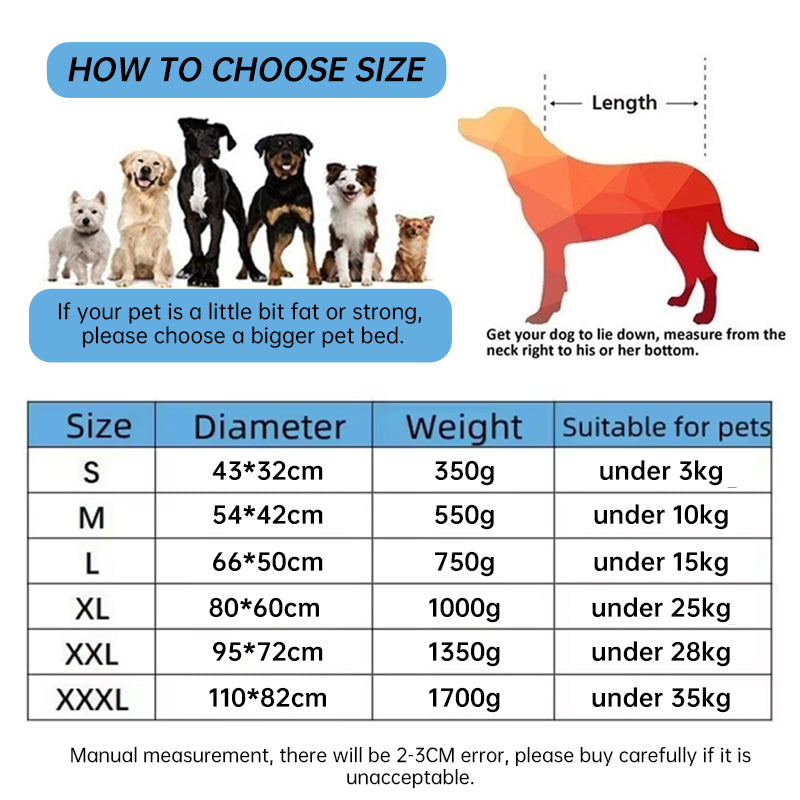 Soft and cozy fleece pet bed. Waterproof bottom.