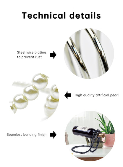 Pearl Necklace Stainless Steel Wine Rack Wine Pedestal Clamp Holder